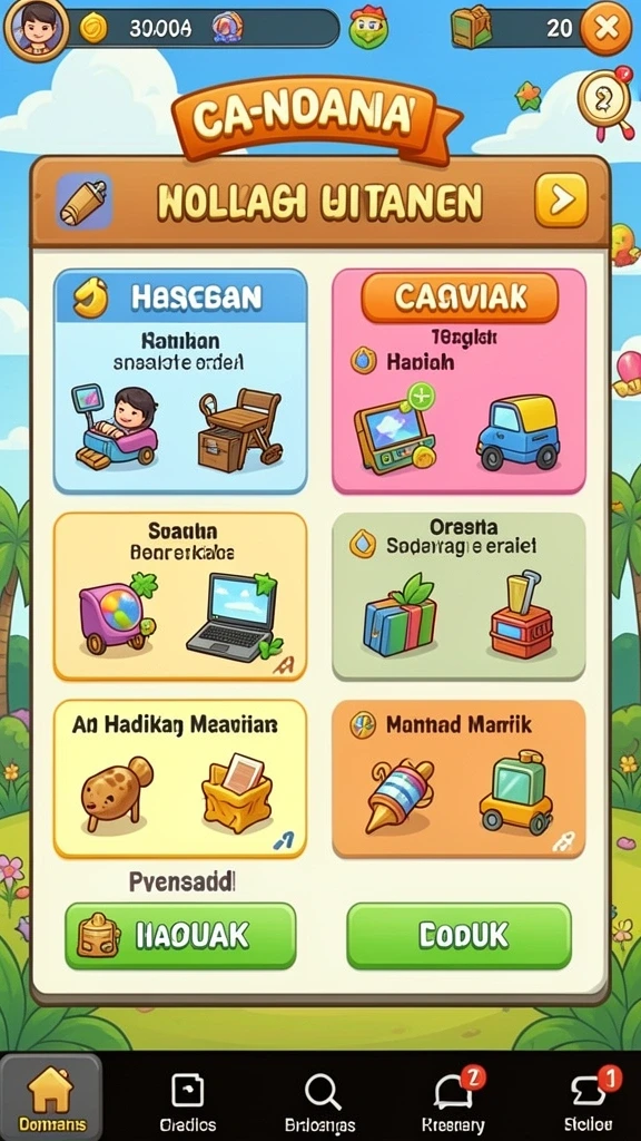 Bervariasi tema permainan menarik.
