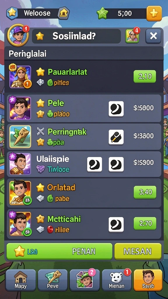 Tangkapan layar menampilkan karakter unik dalam game 888FW.