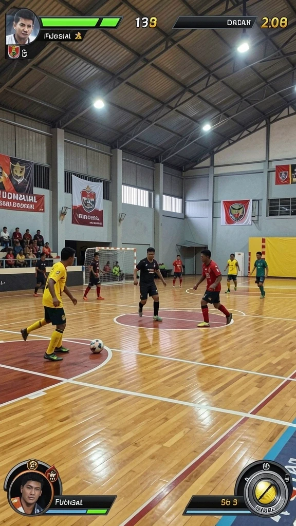 Berinteraksi dengan teman dalam mode multiplayer.