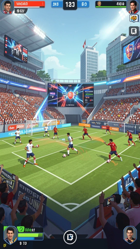 Tangkapan layar yang memperlihatkan interaksi sosial dalam game.