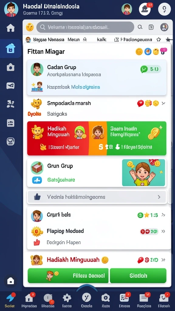 Tampilan awal permainan dengan desain yang menarik.