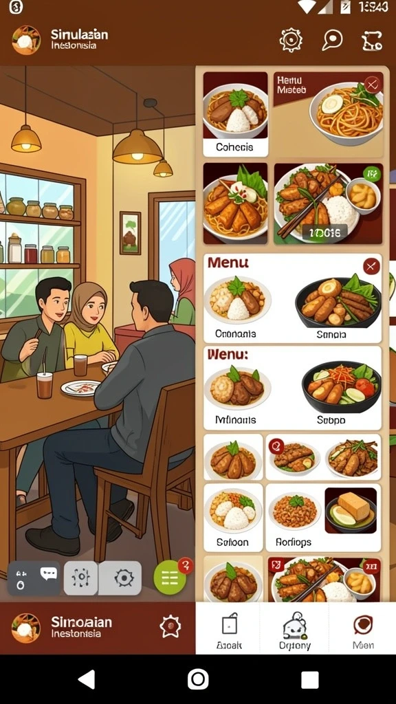 Tampilan antarmuka yang sederhana dan menarik.