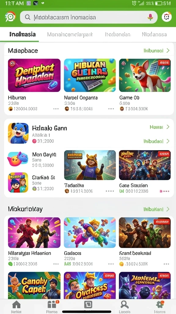 Pilihan permainan yang beragam dan seru.
