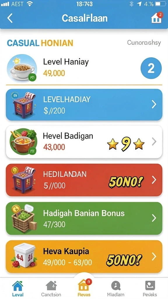 Karakter unik yang dapat Anda pilih.