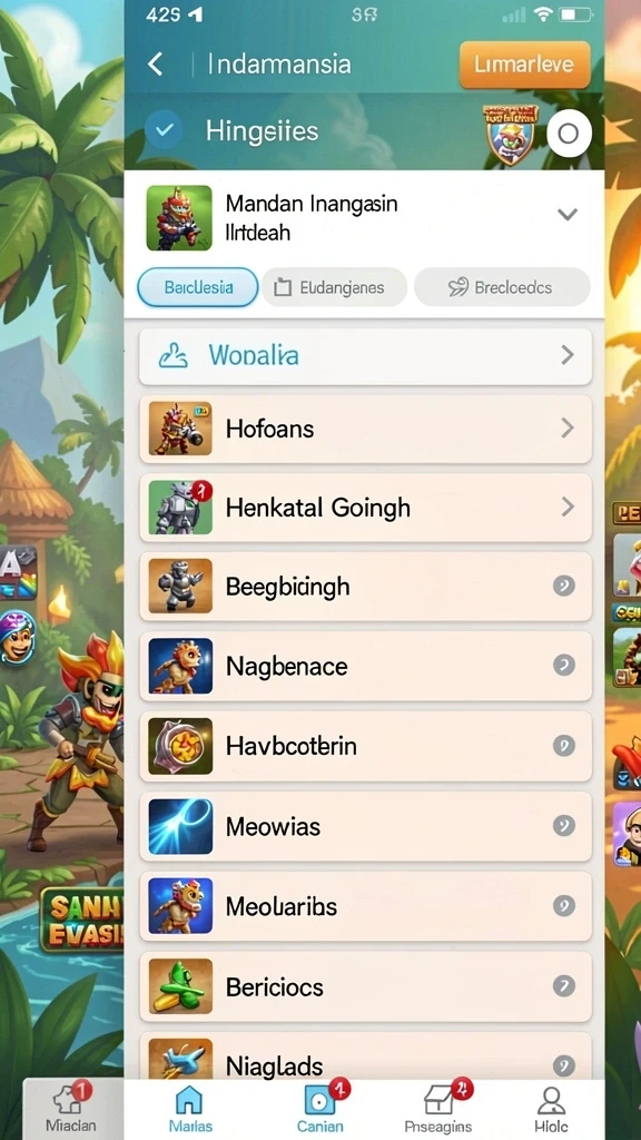 Aksi mendebarkan saat melawan monster di dalam game.