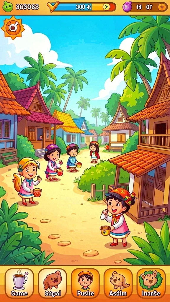 Karakter dengan desain unik dan menarik.