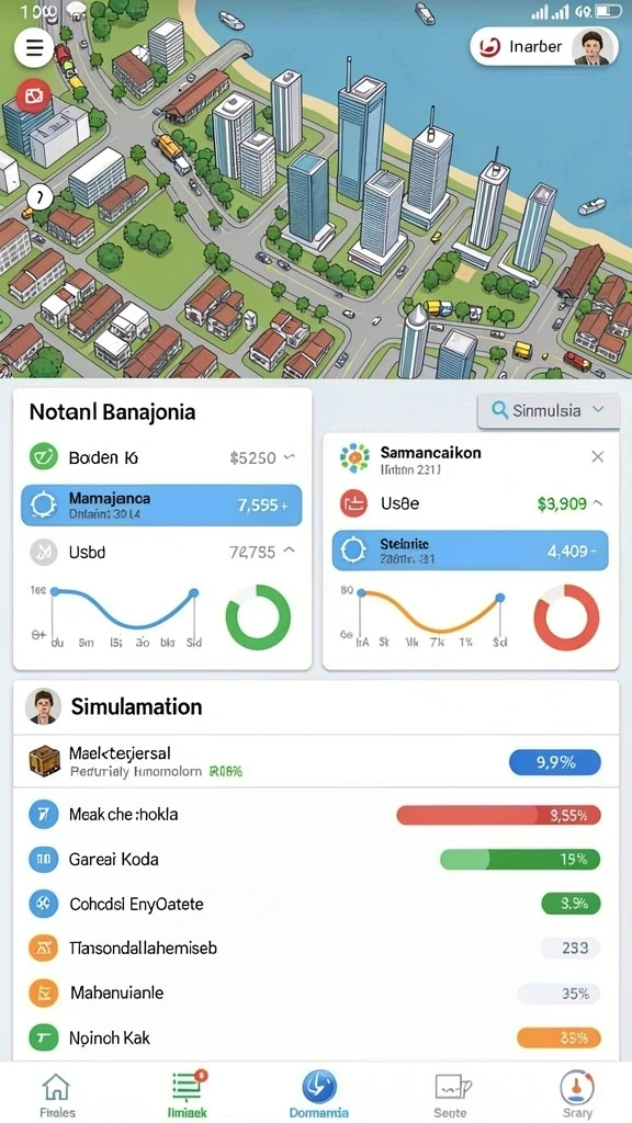 Tangkapan layar menunjukkan antarmuka yang menarik dan colorful.